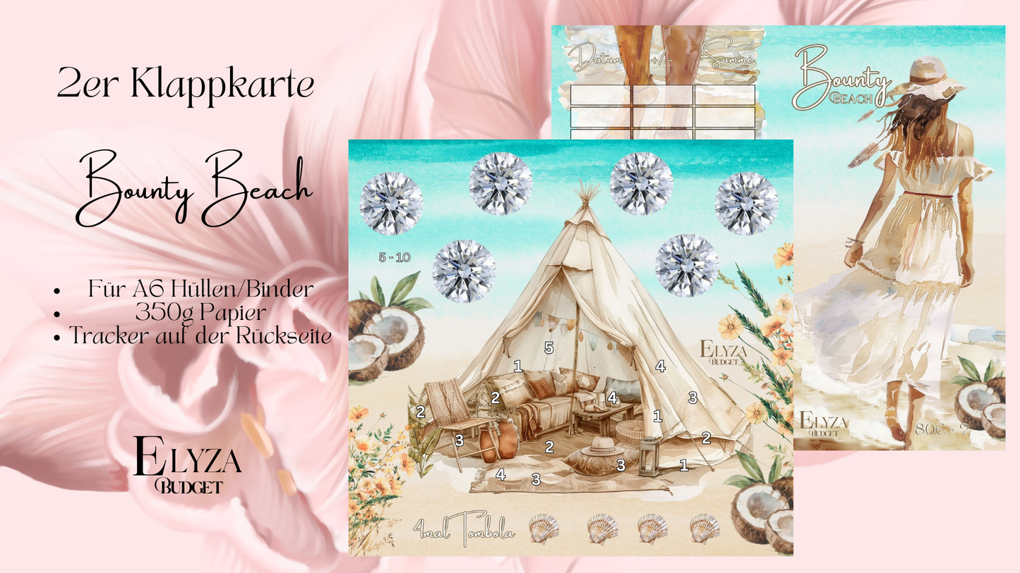 Zweier Klappkarte Bounty Beach