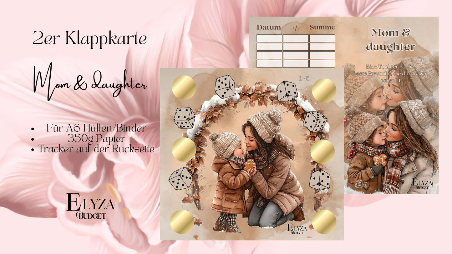 Zweier Klappkarte Mom & daughter