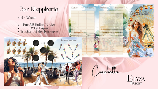 Dreier Klappkarte Coachella als B - Ware