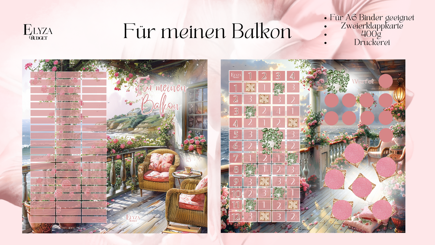 Zweier Klappkarte Für Meinen Balkon