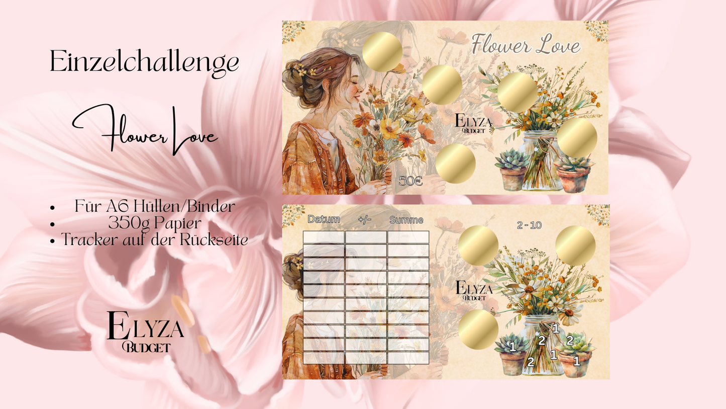 Einzel Sparchallenge Flower Love