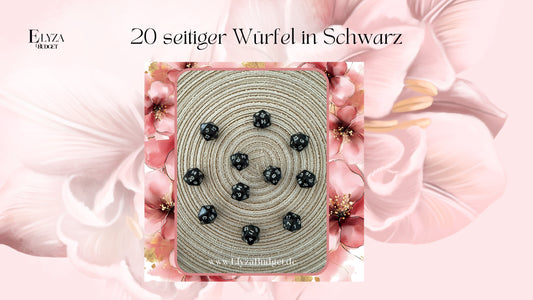 Schwarzer 20seitiger Würfel